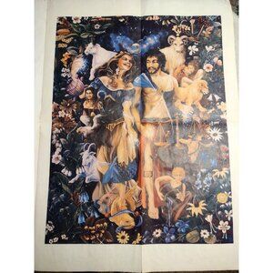 Zodiac Man And Woman Poster By Lynette Arndt Horoscopes Astrology VTG Horoscopes